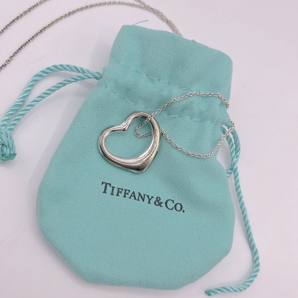 Tiffany & Co. 925 Sterling Silver Heart Pendant Necklace
